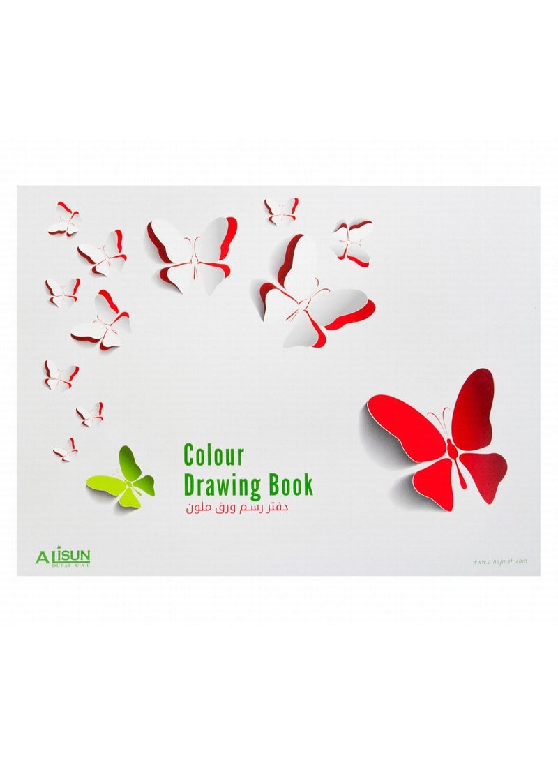 Alisun A3 Size Coloured Drawing Book With Multicoloured Pages Assorted Covers - Image 1